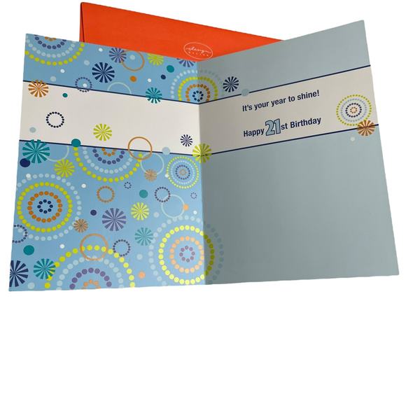 Birthday 21st Greeting Card Circles Glitter Design Design Celebration 5 for $15 - Picture 5 of 7